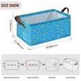 thumbnail image 3 of Starry Sky Pattern Open Home Storage Bins Foldable Metal Frame Shelf Baskets 16.9x11.4x7.7in Water-Resistant, 3 of 8