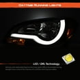 thumbnail image 3 of AKKON - Fits 2008-2012 Chevy Malibu LED Light Tube Headlights Head Lamps- Black Housing Assembly, 3 of 7