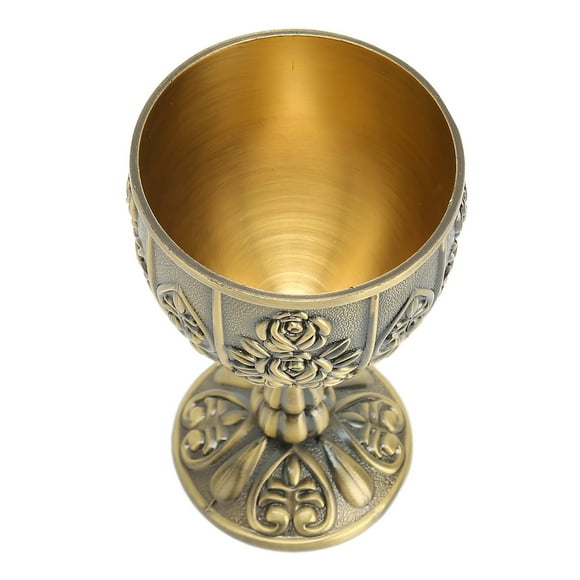 Chalice Wine Goblet Metal Vintage Embossed Wine Cup Small Size Royal Medieval Handmade Chalice Goblet For Wine Drinking