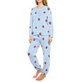 thumbnail image 4 of LIZUOJUN Cute Pajama Sets for Women Long Sleeve Pants Sleepwear 2 Piece Lounge Set Soft Cozy Warm Pjs Loungewear Casual Pajama Warm Cozy Sleepwear - L, 4 of 8