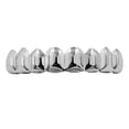 thumbnail image 1 of 18 K moda 8 parrillas dentales boca dientes tapas Punk joyería regalos Blanco - Parrillas superiores jinwen Parrillas Colmillos, 1 of 8