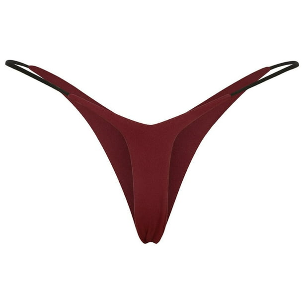 B91xZ Women Underwear Thongs Microfiber Smooth Stretch Brief Panty,M RD2 