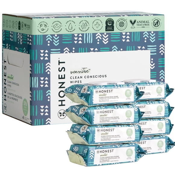 Toallitas húmedas para bebés The Honest Company Clean Conscious, sin perfume, 576 unidades