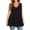 Black, variant on Plus Size Womens Tank Sleeveless Tops Summer Flowy V Neck Loose Casual Top Ladies Basic Tanks 1X-5X