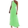 thumbnail image 2 of Antinious Women Summer Solid Sleeveless Off Shoulder Elastic Waist Soft Casual Comfortable Dress, 2 of 5