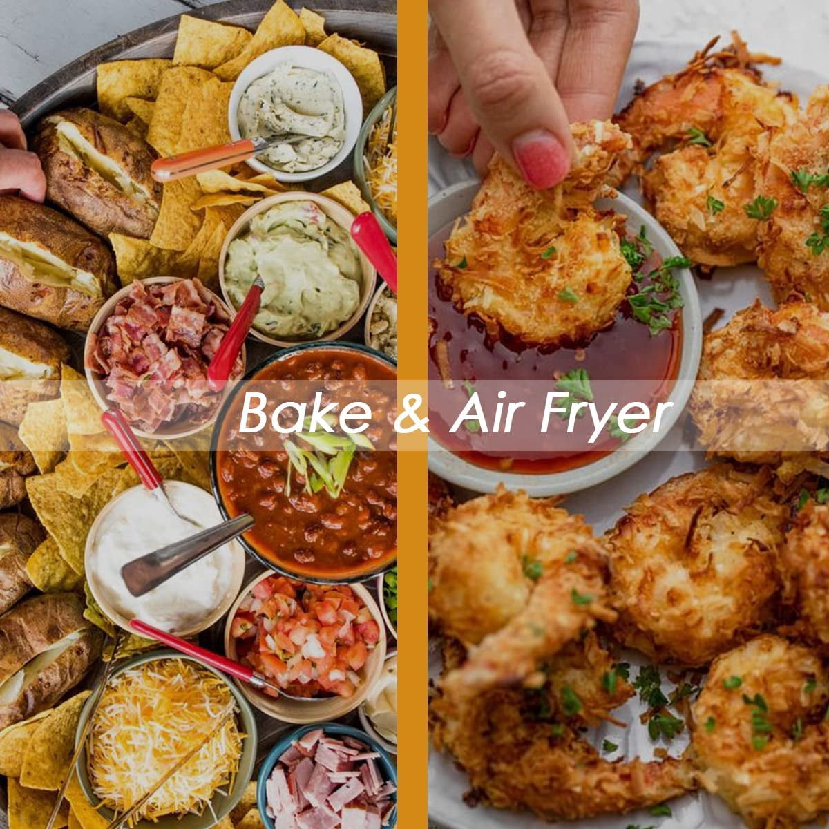 Air Fryer, Air Fryers AIMPIRE 6 Quart, Airfryer Toaster Oven, Digital Touch Screen with 11 Cooking Functions, Preheat Remind, Non-Stick Basket, Black