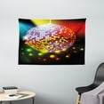 thumbnail image 1 of Popstar Party Tapestry, Vibrant Colorful Disco Ball Nightclub Celebration Party Dance and Music Print, Wall Hanging for Bedroom Living Room Dorm Decor, 60W X 40L Inches, Multicolor, by Ambesonne, 1 of 2
