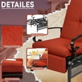 thumbnail image 4 of Suncrown Outdoor Recliner Adjustable Metal Chaise Lounge with Removable Cushions, Set of 2 Red, 4 of 7