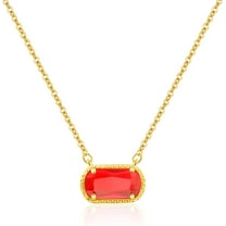 Colorful Gemstone Birthstone Pendant Necklaces For Women 14K Gold Plated Preppy Jewelry For Mom Wife Friend Gifts[o6279]