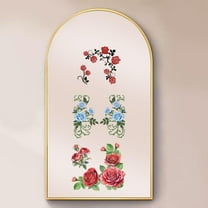 3 Pcs Rose Mirror Stickers Colorful Rose Flower Mirror Stickers Peel and Stick Wall Decoration for Bathroom Bedroom Living Room Wedding Party Home Decor Supplies