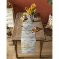 thumbnail image 4 of Golden Grey Tree Table Runner Oil Painting Forest Abstract Art Tablerunners 13 x 36 Inch, Table Decorations Tabletop Scarf for Summer Gathering Holiday Farmhouse Kitchen Dining Decor, 4 of 6