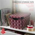thumbnail image 4 of Simplify Holiday Sweater Print Plastic Storage Tote Bin, 4 of 5