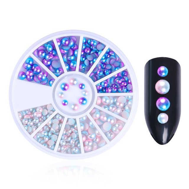nail art decoracion uñas Piezas para uñas, purpurina, gemas de cristal de imitación, cuentas de joyería, accesorios de decoración de manicura, suministros de uñas para profesionales uñas accesorios y