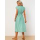 thumbnail image 5 of Vestido midi floral Allegra K Verde XL, 5 of 5
