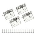 thumbnail image 1 of Bisagras de resorte Uxcell, bisagras de puerta de cierre automático de acero inoxidable pequeñas con tornillos para puerta de gabinete 1" 4, 1 of 6
