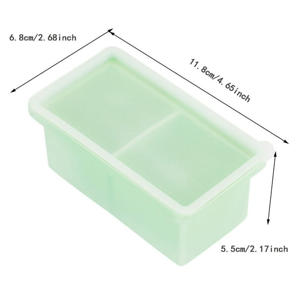 Bandeja De Congelación De Silicona Con Tapa - 4 Compartimentos De 250 Ml, Ideal Para Sopas, Caldos Y Comida De Bebé, Color Verde, Apta Lavavajillas