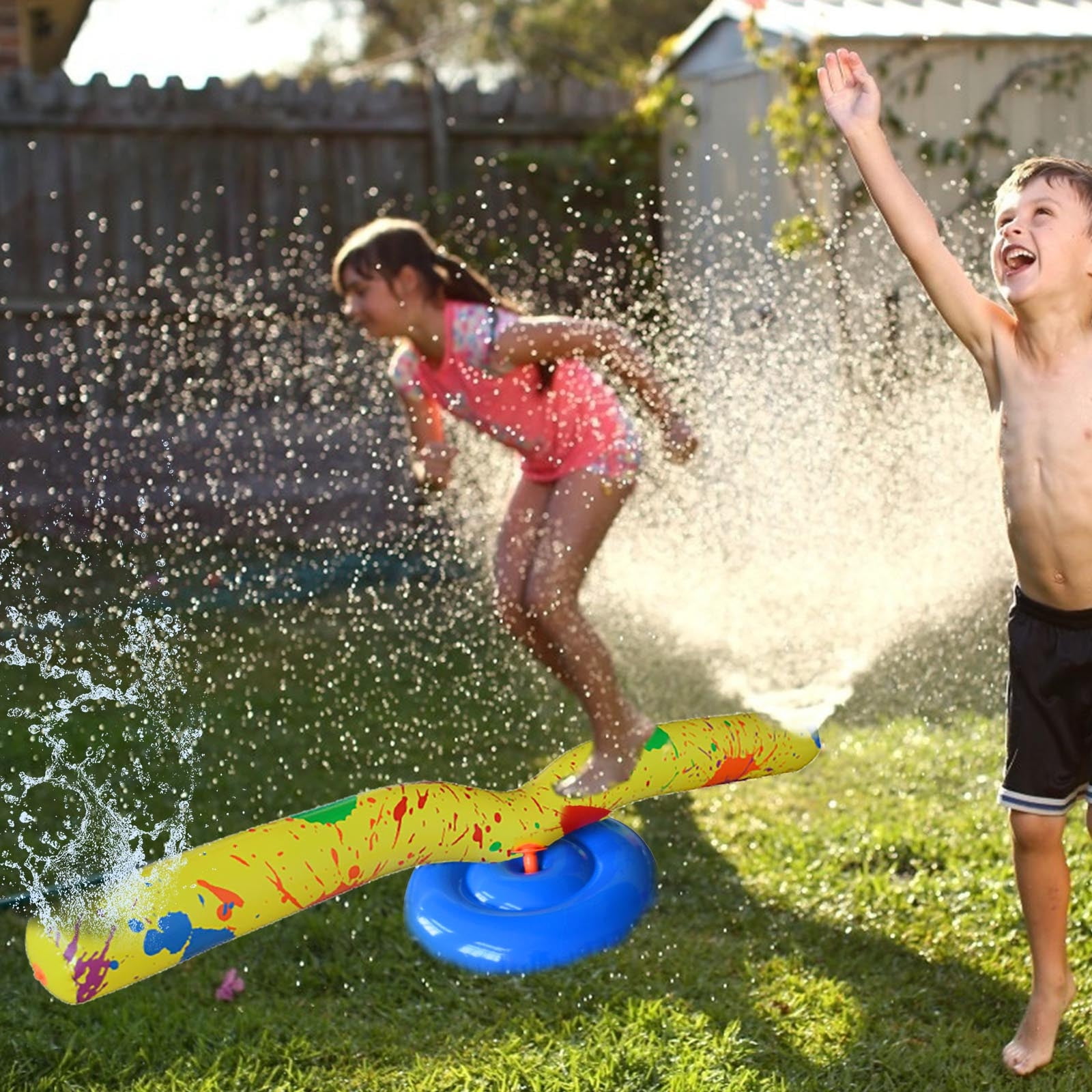 dfutuy PVC Rotating Rotating Sprinkler Rod Round Sprinkler Pad Rotating Floating