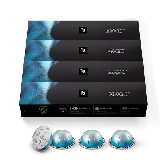 Nespresso Capsules Vertuo, Ice Leggero, 40-Count Double Espresso Coffee Pods, Brews 2.7 fl. Oz.