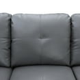 thumbnail image 5 of Hommoo Faux Leather L Shaped Sectional Couch and Sofa Set, Modern Living Room Furniture Set, Left Side, Dark Grey, 5 of 6