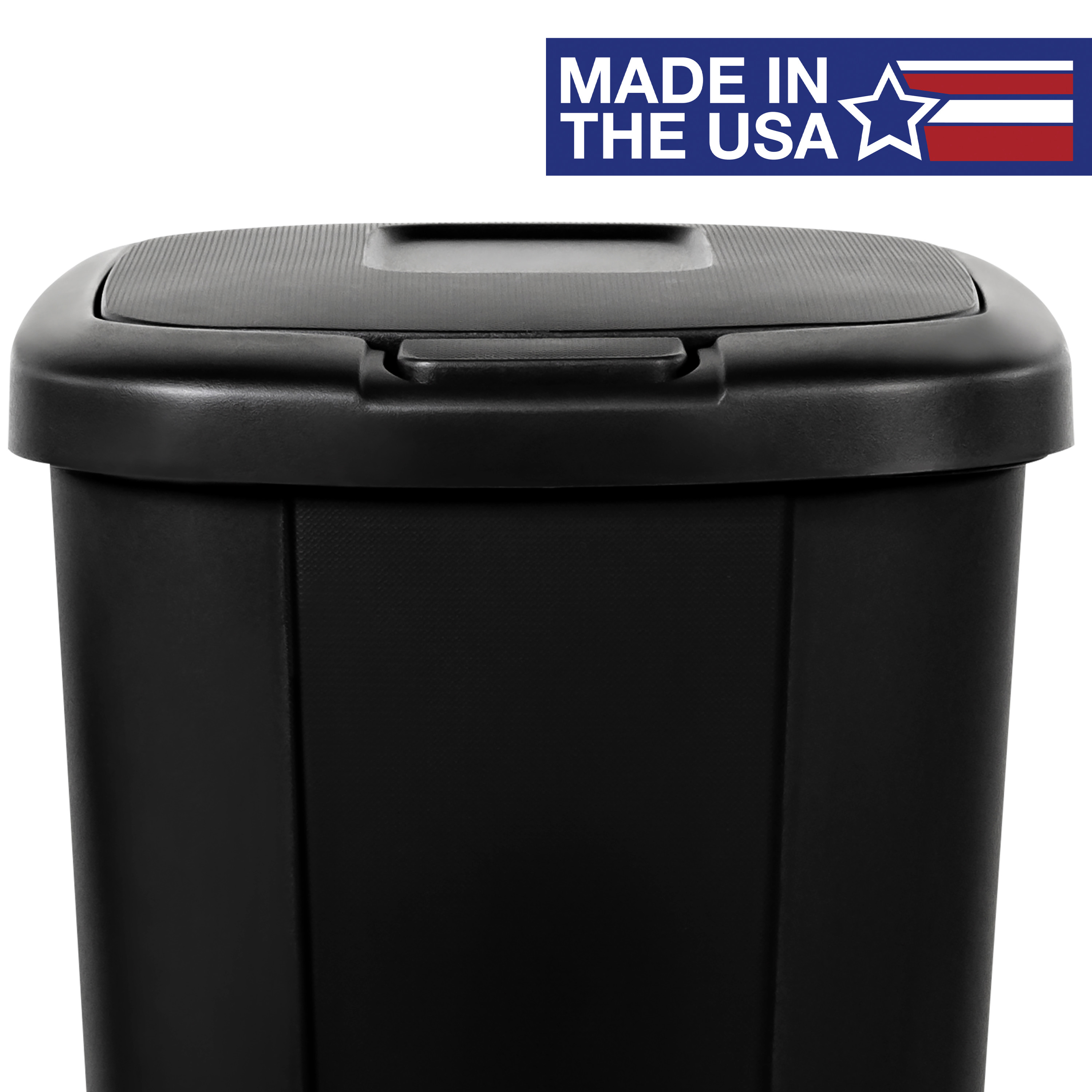Hefty Kitchen Trash Can, 13.3 Gallon Touch Top, Black photo 5