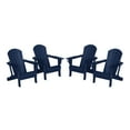 thumbnail image 5 of WestinTrends Nantucket Outdoor Patio HDPE Resin Folding Adirondack Chairs With Cup Holder and Phone Holder (Set of Four), Navy Blue, 5 of 16