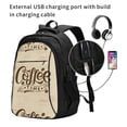 thumbnail image 2 of Wukai Coffee Time (2) Travel Laptop Backpack: Business Water-Resistant Bag with USB Charging Port, Ideal College Backpack for Men & Women, 2 of 6