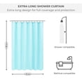thumbnail image 2 of Aqua Blue Extra Long Waterproof Shower Curtain Liner 71x79 Inches, 2 of 8