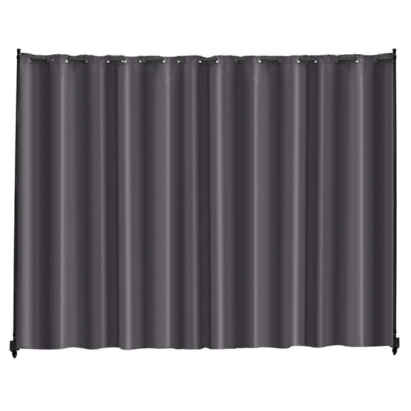 VEVOR Room Divider, Portable Panel Room Divider with Wheels Curtain Divider Stand, Freestanding Room Divider Privacy Screen for Office, Bedroom, Dining Room, Study, Gray