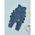thumbnail image 3 of Newborn Baby Boys Sleeveless Animals Print Romper Dinosaur Printed Jumpsuit Infant Toddler Boy Summer 3D Dinosaur Clothes, 3 of 8