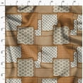 thumbnail image 3 of Soimoi Cotton Cambric Brown Fabric By the Yard - 42 Inch Wide - Patchwork Patchwork Theme Geometric Material - Artistic and Modern Patterns for Various Uses Printed Fabric, 3 of 6