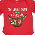 thumbnail image 4 of Inktastic My Great Aunt Loves Me Cute Sloth and Baby Boys or Girls Long Sleeve Baby Bodysuit, 4 of 5