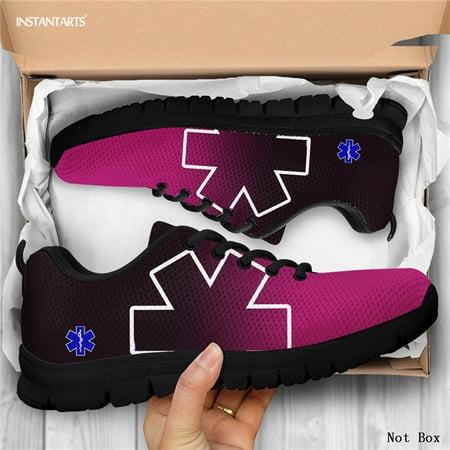 

Gradient Color Casual Shoes for Women Nursing Shoes Lace Up Comfortable Ladies Walk Shoe Paramedic EMT EMS Designer Mesh Sneaker