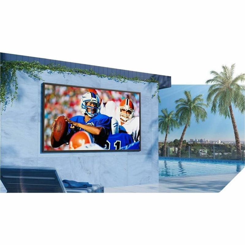 Samsung The Terrace LST9D QN75LST9DAF 74.5" Smart LED-LCD TV, 4K UHDTV, High Dynamic Range (HDR), Titan Black display and camera view