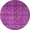 thumbnail image 1 of Ahgly Company Indoor Round Abstract Pink Modern Area Rugs, 3' Round, 1 of 4