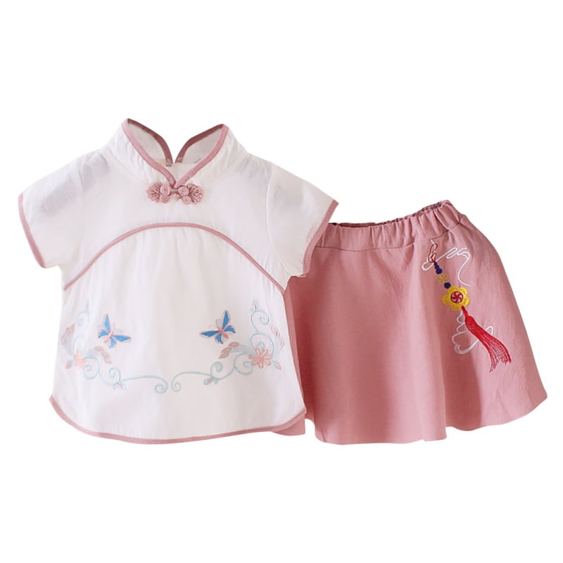 Toddler Kids Baby Girls Outfits Clothes T-shirt Vest Tops+Shorts Pants 2PCS Set 