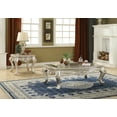 thumbnail image 4 of Traditional Style Rectangular Wood and Marble Coffee Table Silver - Saltoro Sherpi, 4 of 5