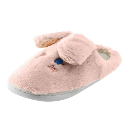 

nsendm Womens Fuzzy Slipper Ladies Couple Models Cotton Drag Autumn And Winter Home Chihuahua Slippers for Women Pink 6