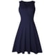 thumbnail image 2 of Guardurnaity Vestido casual Sin mangas Cómodo Vestido de verano Playa Vacaciones Escuela Graduación Vacaciones Fecha Noche Verano Ropa Accesorios Vestidos Azul oscuro S, 2 of 6
