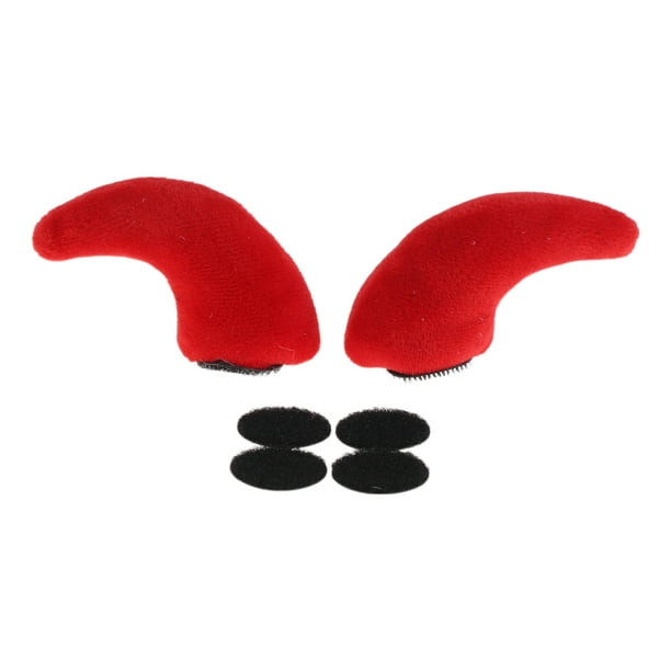 Accesorios para Casco de Motocicleta Decoración Cuernos Demonios Rojos sin Negro para Cascos de Motocicleta Bicicleta Esquí Stickers de Piel Sintética 1 Juego