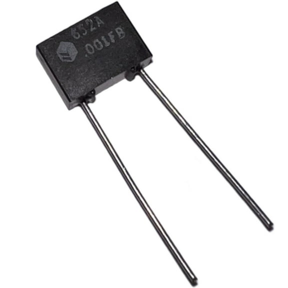 Pack of 2 652A1B102F Capacitor Rectangular Metallized Polycarbonate 22AWG Radial Leads, .0010MFD 100V 1% Bulk : RoHS