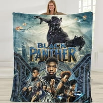 Black Throw Blanket Panther Gifts Present Merch for Teen Girls Men Boys Music Fans Bedroom Decorations 50x60 in