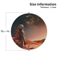 thumbnail image 2 of Fuzoiu Astronaut On Mars A Print Leather Coasters Set,Drink Coasters Set of 4,for Tabletop Protection, Durable PVC Coasters,Home Décor and Housewarming Gift-Round Shape, 2 of 6