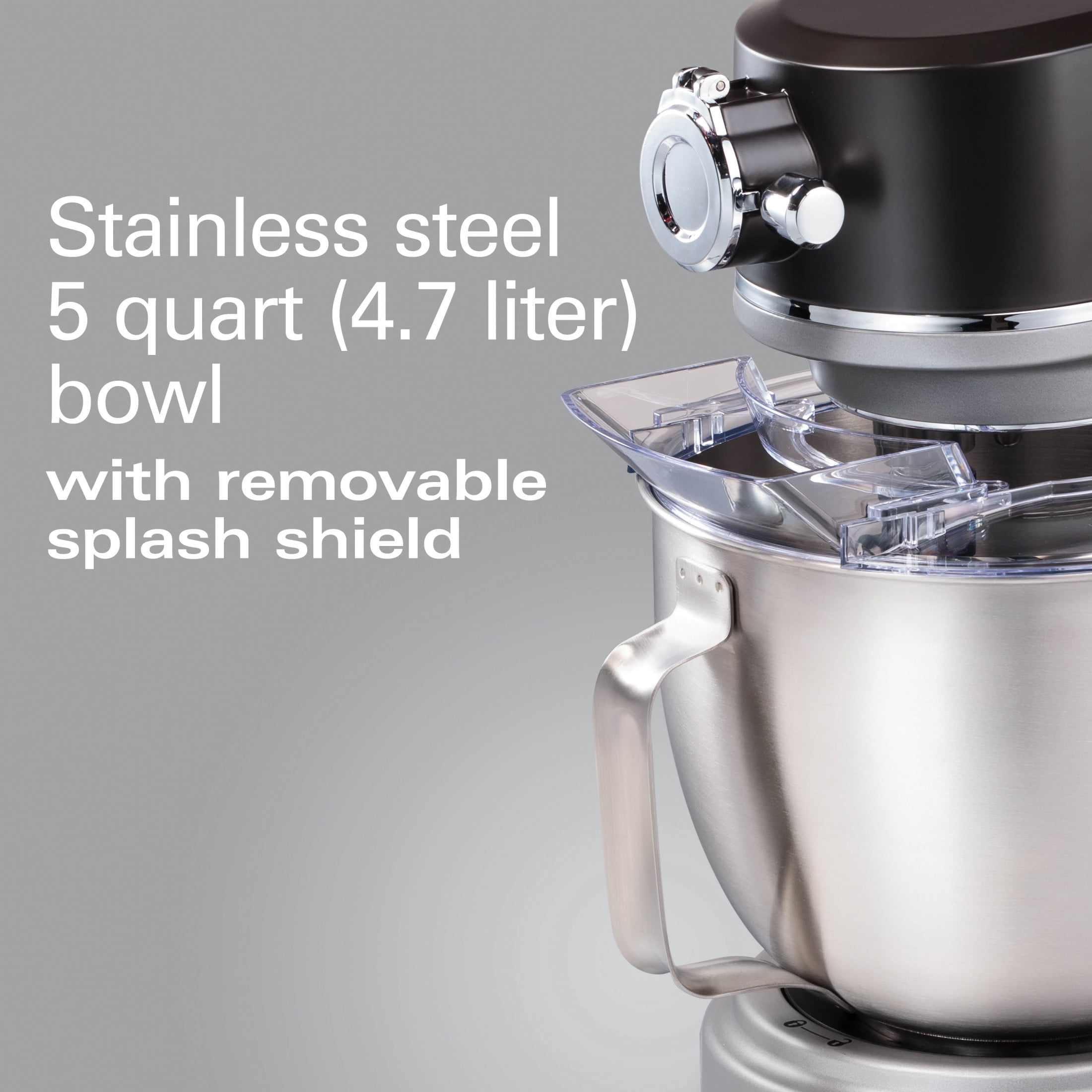 Hamilton Beach Professional 5 Quart Stand Mixer for Kitchen with Specialty Attachment Hub, 12 Speeds
