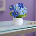 thumbnail image 6 of Handmade Crochet Potted Plants – Artificial Knitted Flowers for Office Desk, Car Dashboard Decor, Gifts for Women (Blue, 4.3Inch) – No-Watering Farmhouse Home Accents, 6 of 6