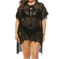 thumbnail image 3 of Frostluinai Bathing Suit Cover Ups For Women Crochet Dress Mesh Knitting Smock Tops Plus Size Sarong Swimsuit Coverups Bikini Cover-Up For Swimwear, 3 of 9