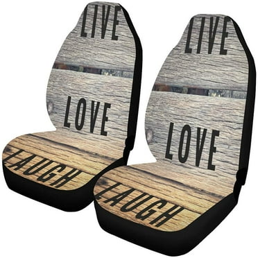 ZHANZZK Set of 2 Car Seat Covers Inspirational & Motivational Quote Universal Auto Front Seats Protector Fits for Car,SUV Sedan,Truck