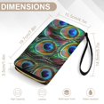 thumbnail image 6 of Womens Wallet Bifold Ladies Cluth Bag Wristlet Wrist Strap Long Purse Peacock Design, 6 of 6