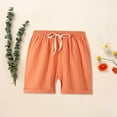 thumbnail image 2 of Otqutp Toddler Boys Short Casual Pants Plain Color Fan Sports Beach Soft Shorts Summer Baby Fashion Drawstring Shorts Harem Pants(Orange-c,5-6 Years), 2 of 9