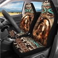thumbnail image 2 of Binienty Western Horse Print Car Seat Covers Full Set with Matching Steering Wheel Cover Stretchy Fabric Seat Headrest Cover Armrest Cover 14 Pieces Car Interior Accessories Set Universal Fit, 2 of 7