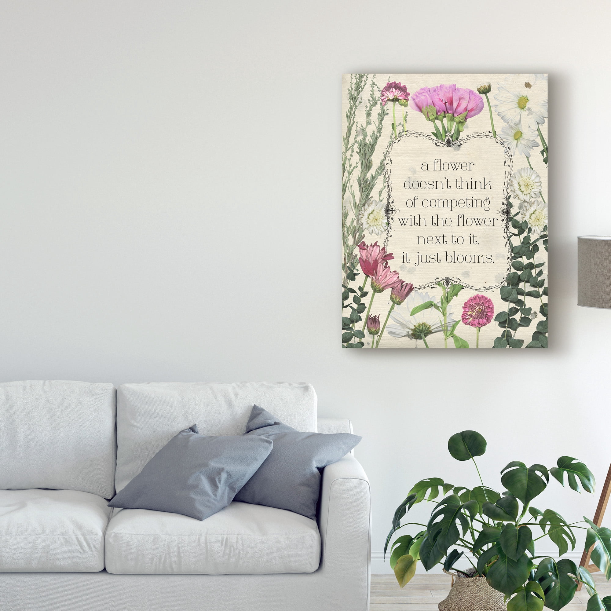 Trademark Fine Art 'Pressed Floral Quote III' Canvas Art by Grace Popp